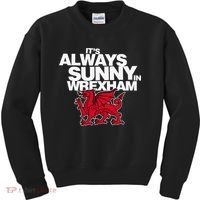 Funny ItS Always Sunny In Wrexham Wales Dragon Kids Sweatshirt thumb 0
