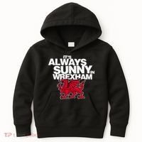 Funny ItS Always Sunny In Wrexham Wales Dragon Kids Hoodie thumb 0