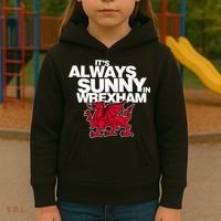 Funny ItS Always Sunny In Wrexham Wales Dragon Kids Hoodie thumb 3