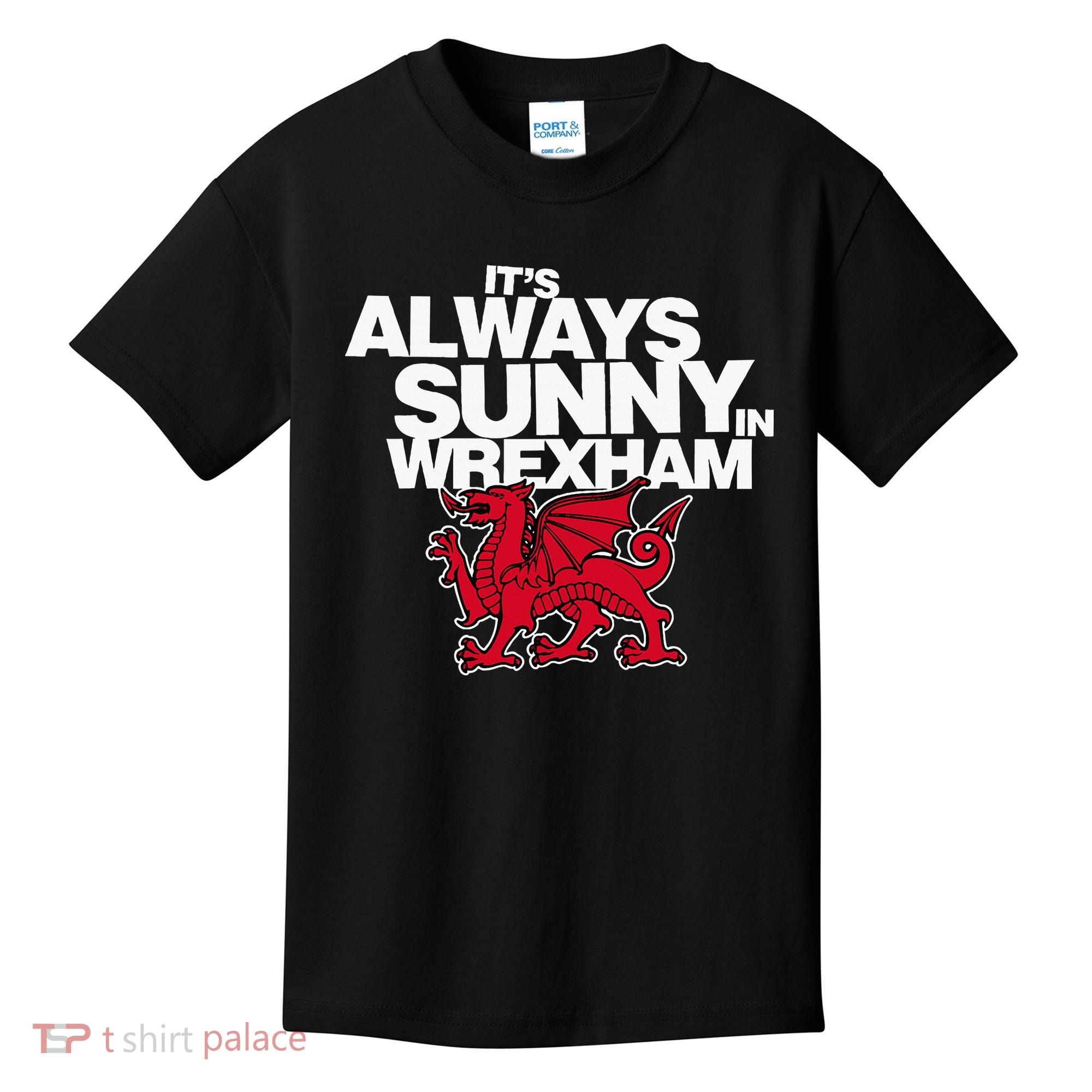 Funny ItS Always Sunny In Wrexham Wales Dragon Kids T-Shirt