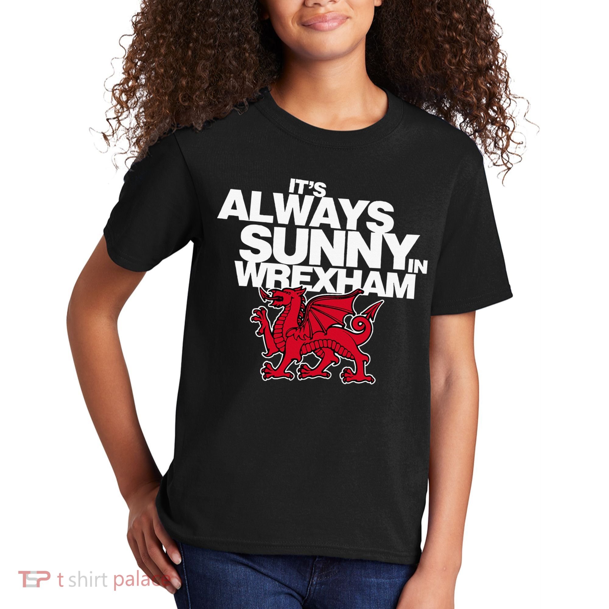 Funny ItS Always Sunny In Wrexham Wales Dragon Kids T-Shirt