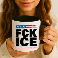 FCK ICE Anti ICE Distressed American Flag Coffee Mug thumb 3