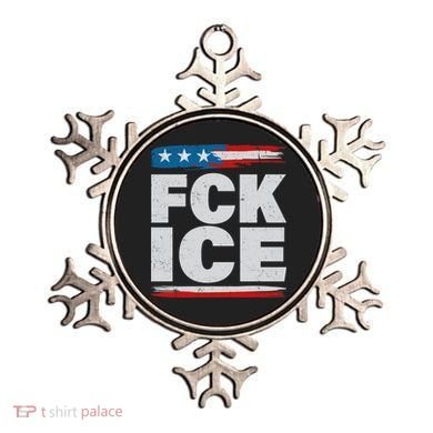 FCK ICE Anti ICE Distressed American Flag Ornament