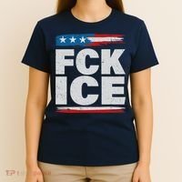 FCK ICE Anti ICE Distressed American Flag T-Shirt thumb 4
