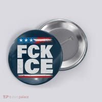 FCK ICE Anti ICE Distressed American Flag Button thumb 0