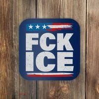 FCK ICE Anti ICE Distressed American Flag Coaster thumb 0