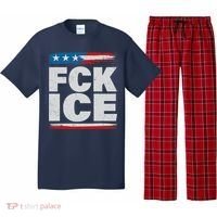 FCK ICE Anti ICE Distressed American Flag Pajama Set thumb 0