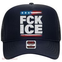 FCK ICE Anti ICE Distressed American Flag Hat thumb 0