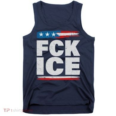 FCK ICE Anti ICE Distressed American Flag Tank Top