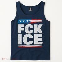 FCK ICE Anti ICE Distressed American Flag Tank Top thumb 2
