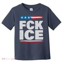 FCK ICE Anti ICE Distressed American Flag Toddler T-Shirt thumb 0