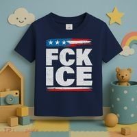 FCK ICE Anti ICE Distressed American Flag Toddler T-Shirt thumb 3