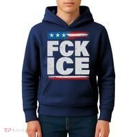 FCK ICE Anti ICE Distressed American Flag Kids Hoodie thumb 4