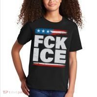 FCK ICE Anti ICE Distressed American Flag Kids T-Shirt thumb 2