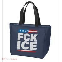 FCK ICE Anti ICE Distressed American Flag Tote Bag thumb 3