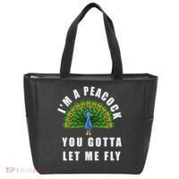 Funny I'm A Peacock You Gotta Let Me Fly Tote Bag thumb 0