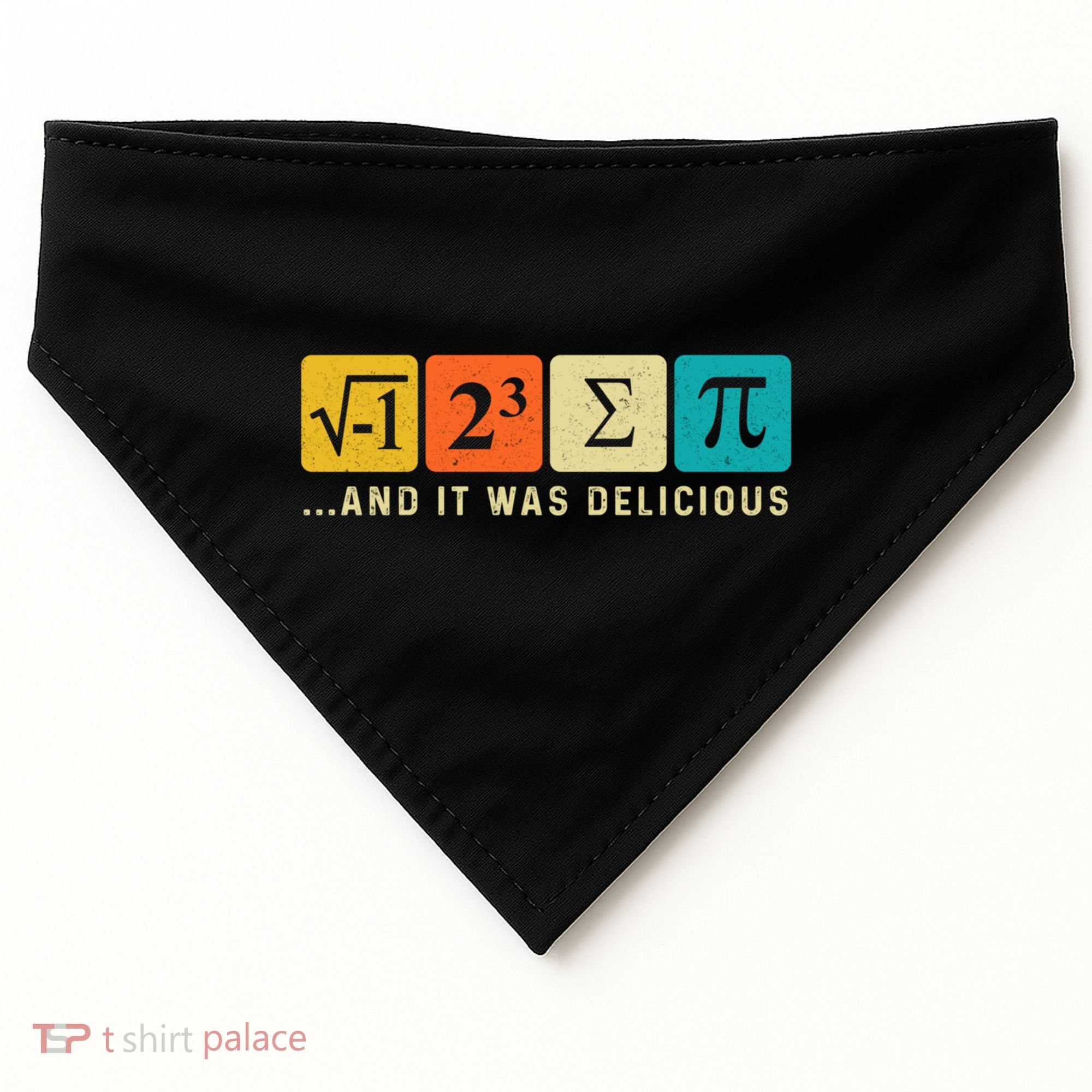 Funny I Ate Some Pie Pi Day Math Nerd Geek Sum Pi 3 14 Gift USA-Made Doggie Bandana