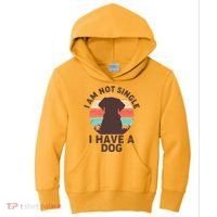 Funny I Am Not Single I Have A Dog Kids Hoodie thumb 0