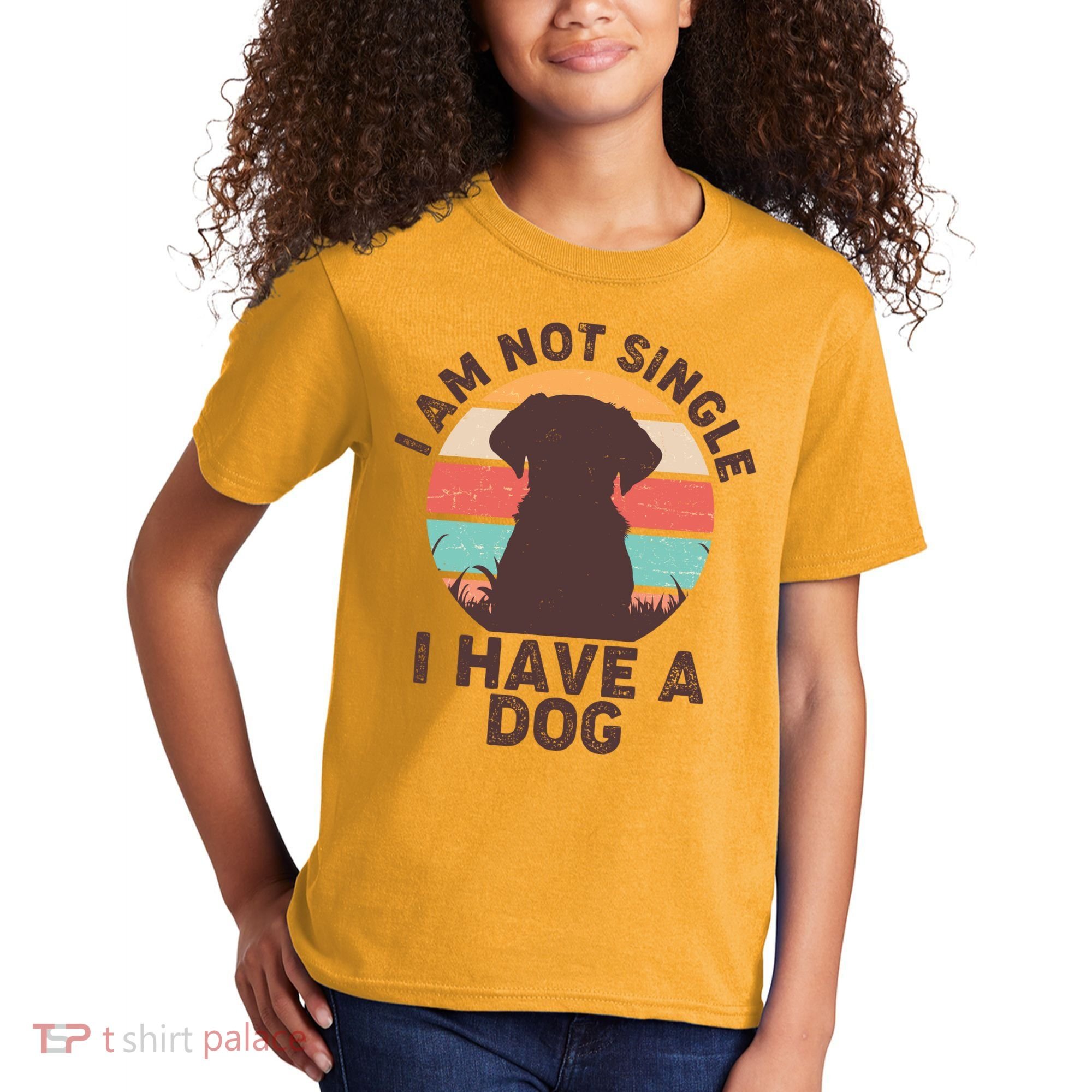 Funny I Am Not Single I Have A Dog Kids T-Shirt