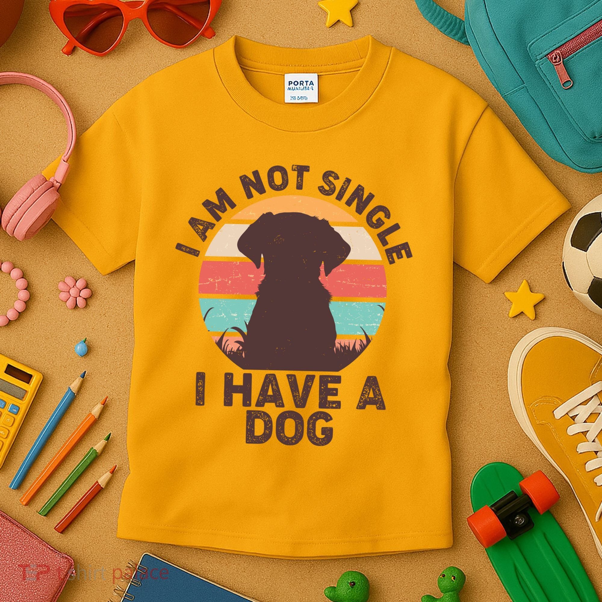 Funny I Am Not Single I Have A Dog Kids T-Shirt