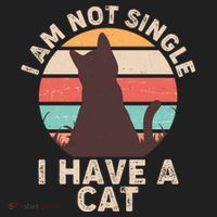 Funny I Am Not Single I Have A Cat Beanie thumb 2