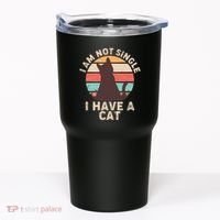 Funny I Am Not Single I Have A Cat Tumbler thumb 0