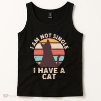 Funny I Am Not Single I Have A Cat Tank Top thumb 2