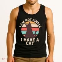 Funny I Am Not Single I Have A Cat Tank Top thumb 3