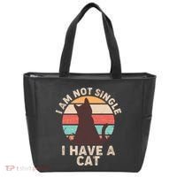 Funny I Am Not Single I Have A Cat Tote Bag thumb 0