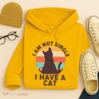 Funny I Am Not Single I Have A Cat Hoodie thumb 4