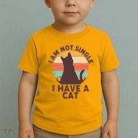 Funny I Am Not Single I Have A Cat Toddler T-Shirt thumb 2