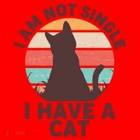Funny I Am Not Single I Have A Cat Santa Hat thumb 1