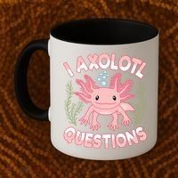 Funny I Axolotl Questions Cute Kawaii Pin.k Axolotl Coffee Mug thumb 2