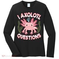 Funny I Axolotl Questions Cute Kawaii Pin.k Axolotl Women's Long Sleeve Shirt thumb 0