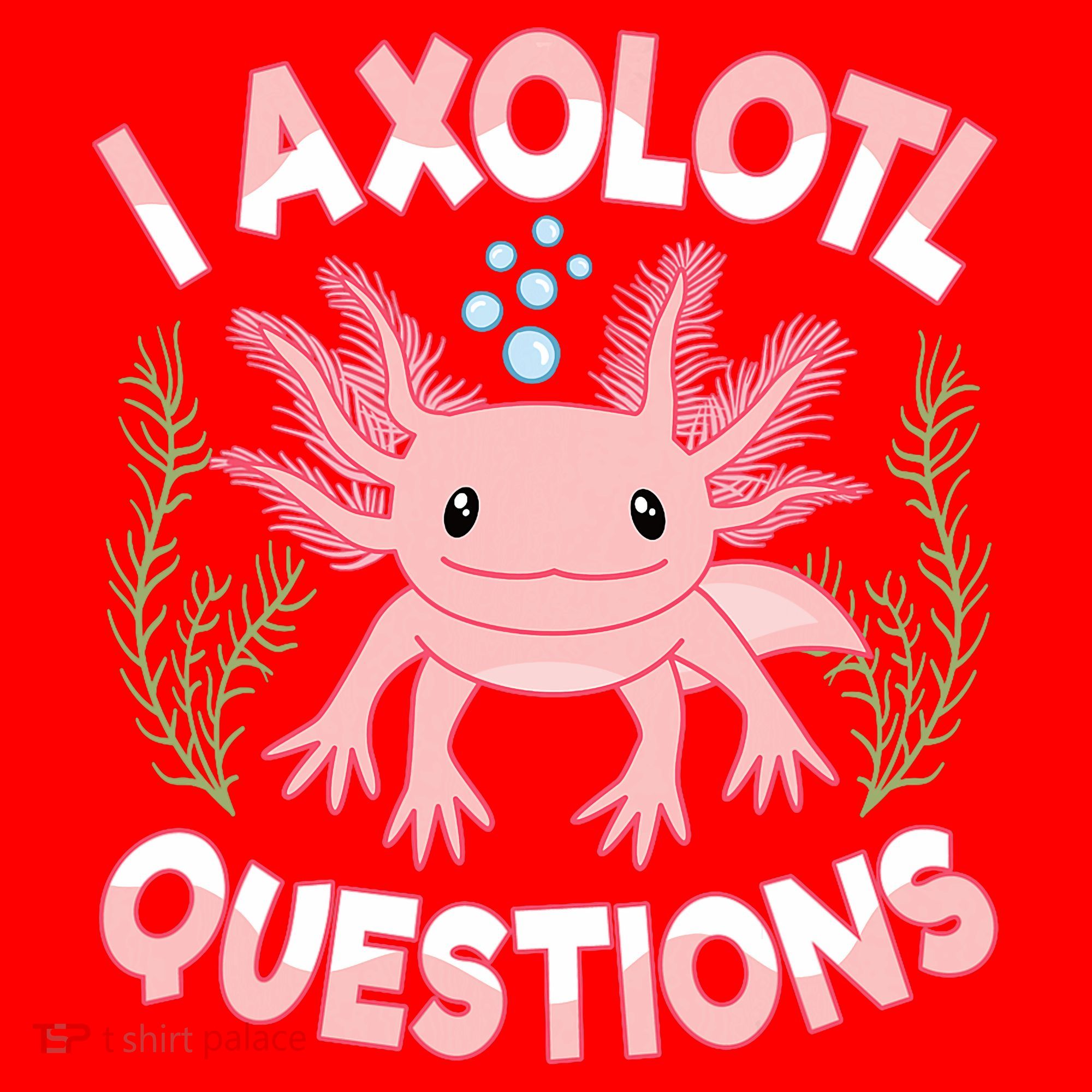 Funny I Axolotl Questions Cute Kawaii Pin.k Axolotl Santa Hat