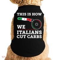 Funny Italian American How Italians Cut Carbs Pizza Slice Doggie Tank thumb 0