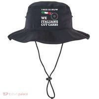 Funny Italian American How Italians Cut Carbs Pizza Slice Bucket Hat thumb 0