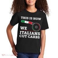 Funny Italian American How Italians Cut Carbs Pizza Slice Kids T-Shirt thumb 2