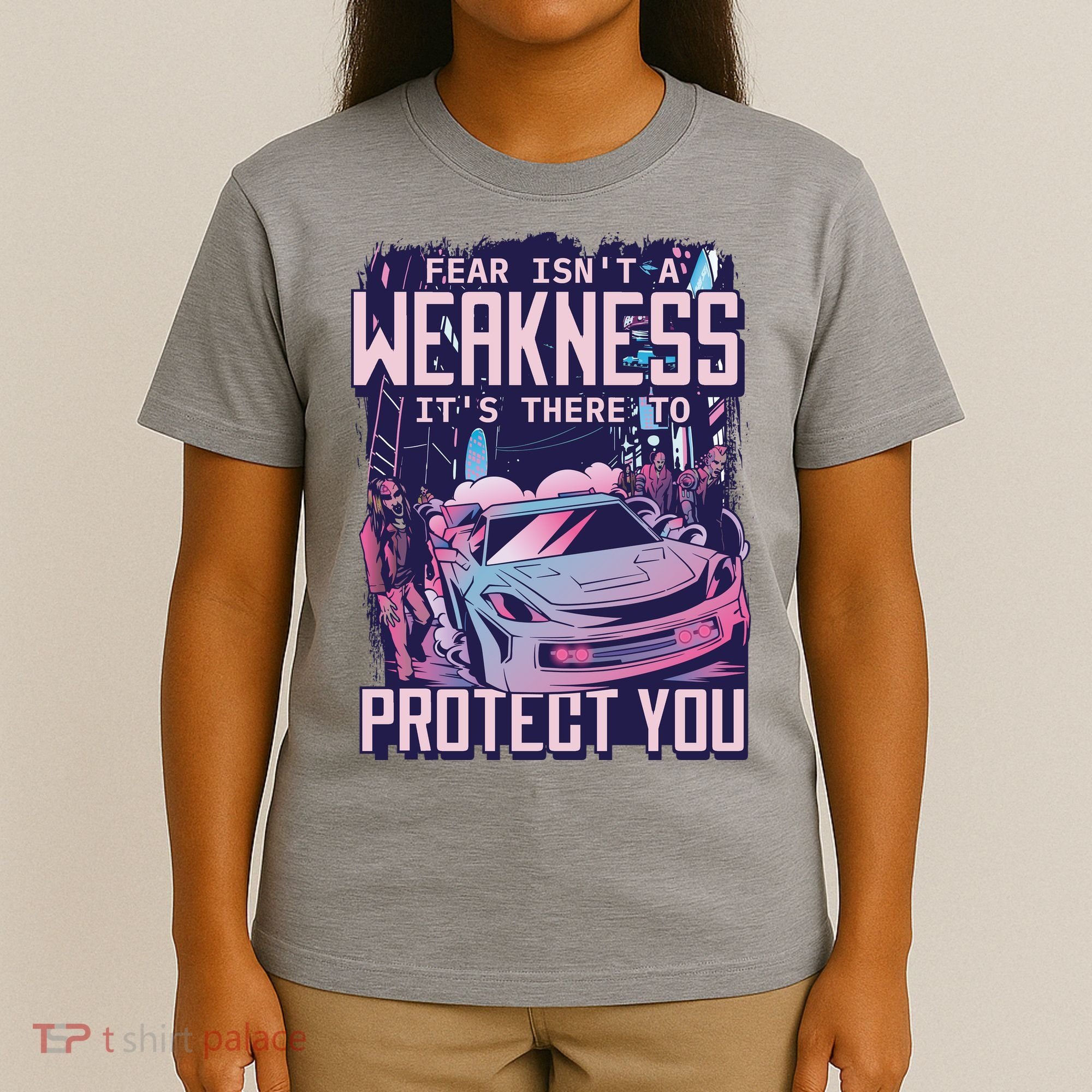 Fear Isn't A Weakness It's There To Protect You Race Car Zombie T-Shirt