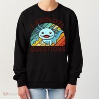 Funny I Axolotl Questions Retro Women's Sweatshirt thumb 0