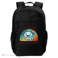 Funny I Axolotl Questions Retro Backpack thumb 0