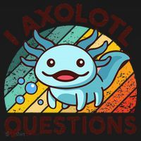Funny I Axolotl Questions Retro Bucket Hat thumb 4
