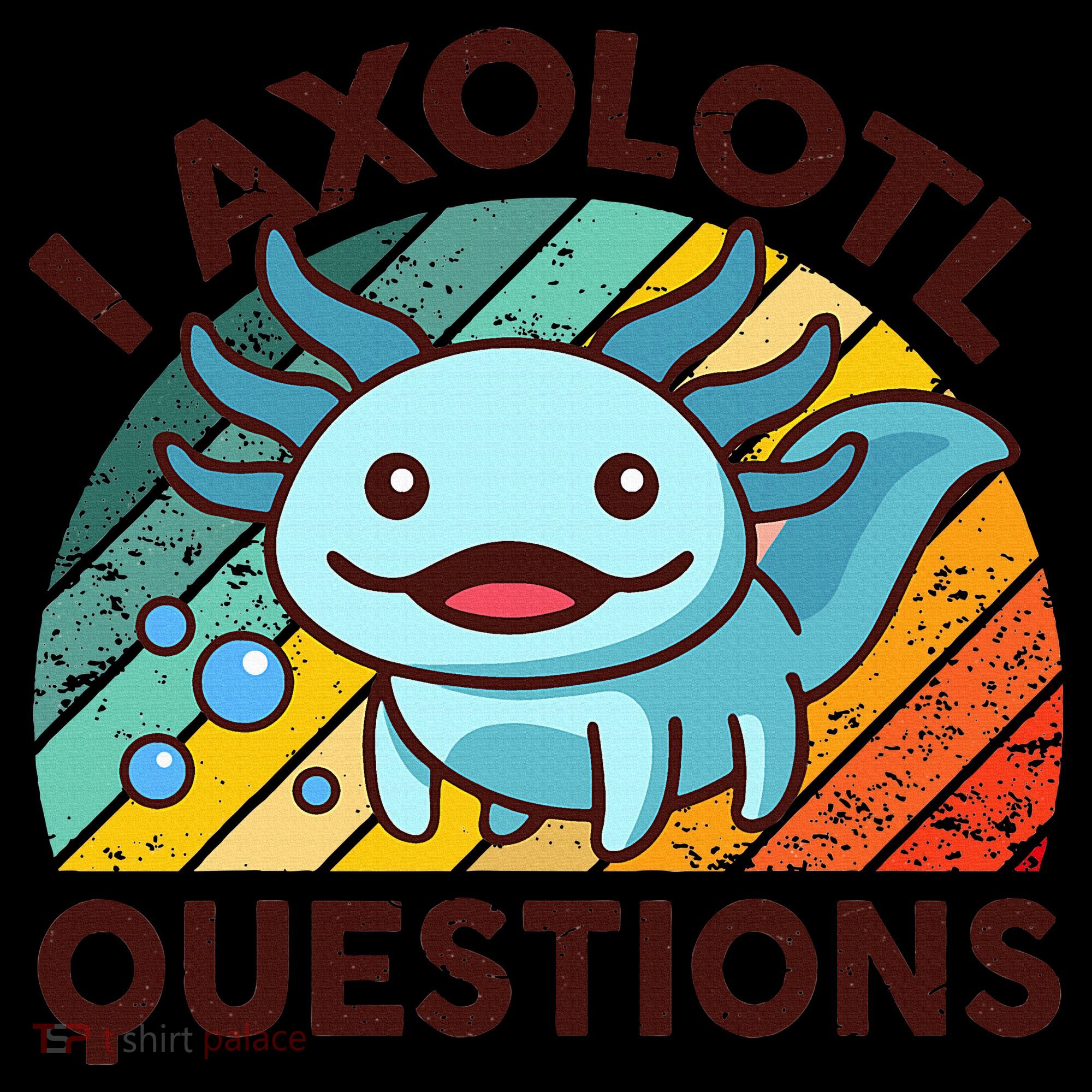 Funny I Axolotl Questions Retro Women's Hoodie