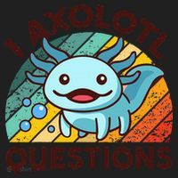 Funny I Axolotl Questions Retro Hat thumb 2