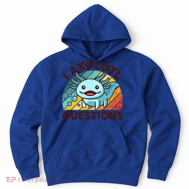 Funny I Axolotl Questions Retro Hoodie