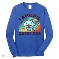 Funny I Axolotl Questions Retro Long Sleeve Shirt thumb 0