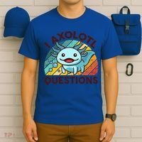 Funny I Axolotl Questions Retro T-Shirt thumb 6