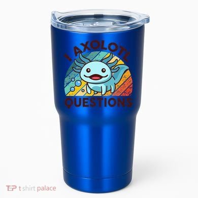 Funny I Axolotl Questions Retro Tumbler
