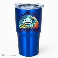Funny I Axolotl Questions Retro Tumbler thumb 0