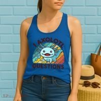 Funny I Axolotl Questions Retro Women's Tank Top thumb 2